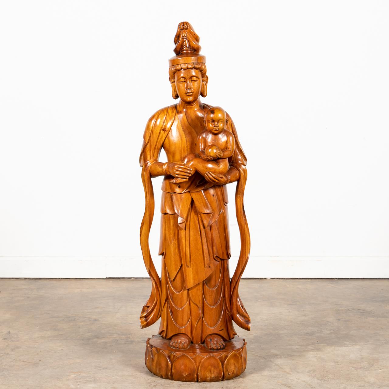 LARGE STANDING GUANYIN, "BRINGER OF