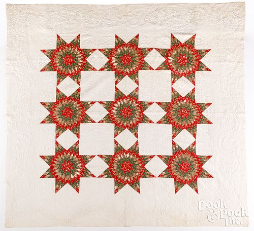 LARGE STAR PATTERN QUILT, MID