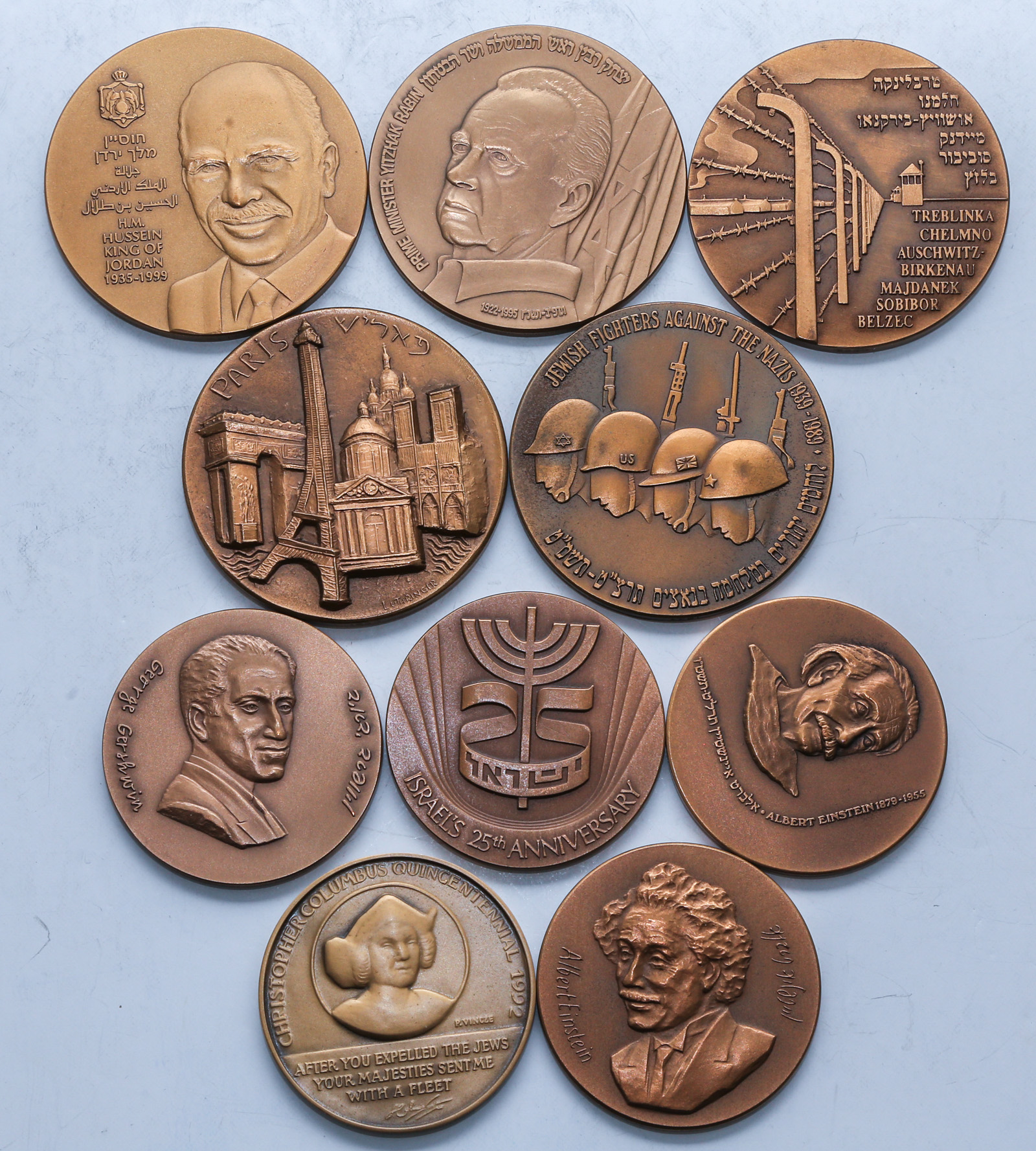 LARGE STATE OF ISRAEL MEDALS 5-