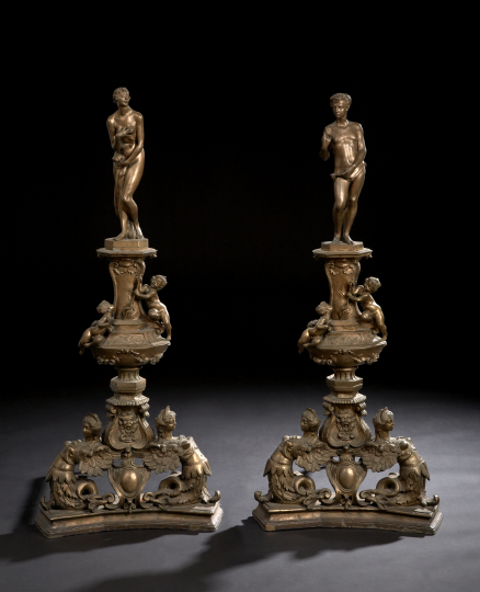 Large, Stately Pair of Italian Cast