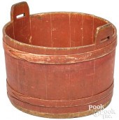 LARGE STAVED PINE TUB, 19TH C.
