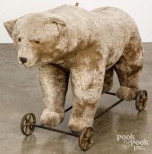 LARGE STEIFF MOHAIR BEAR RIDE-