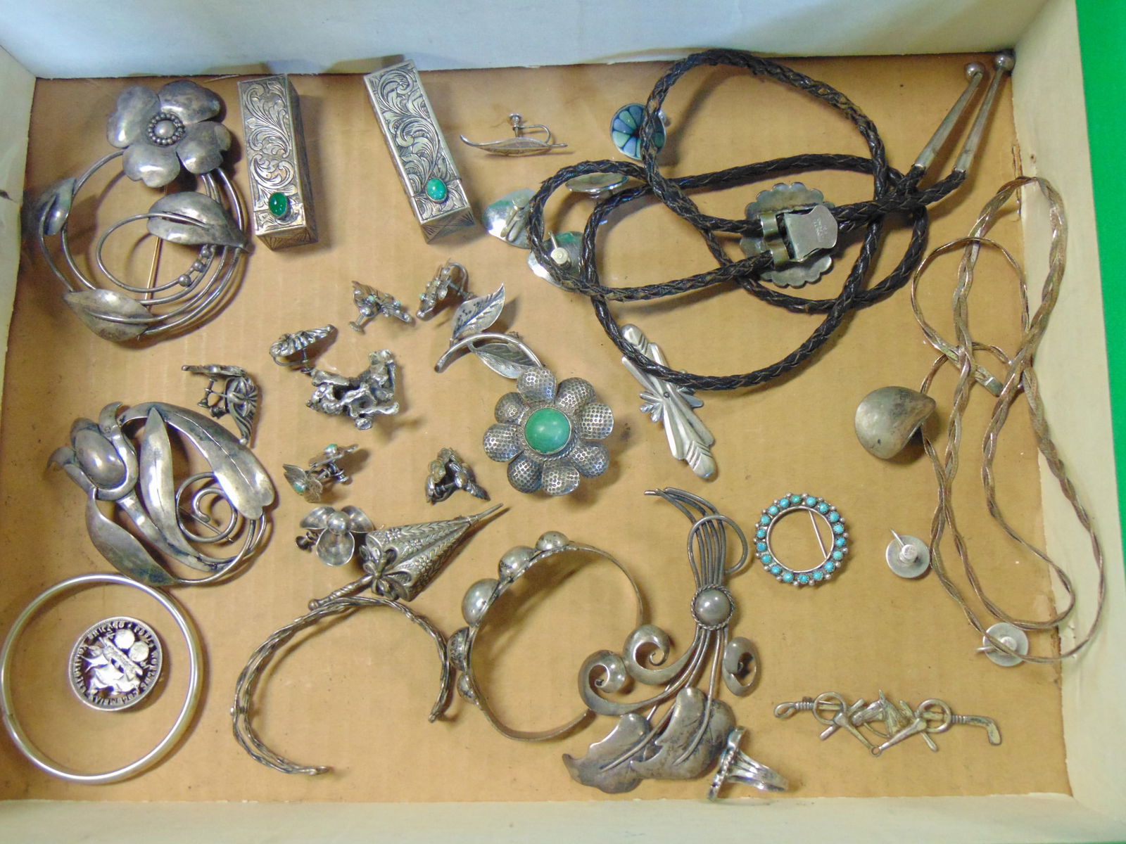LARGE STERLING JEWELRY LOT, TO