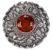 LARGE STERLING SILVER CITRINE