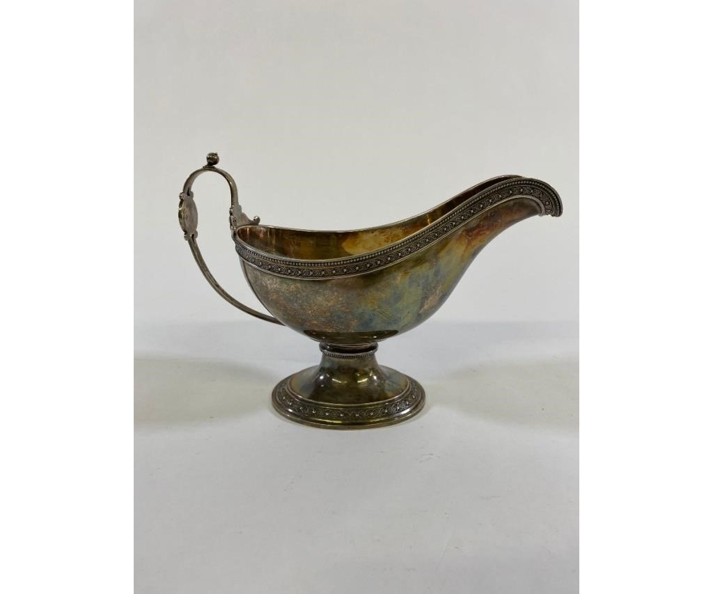 Large sterling silver gravy boat