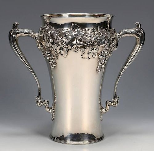 LARGE STERLING SILVER LOVING CUP W/