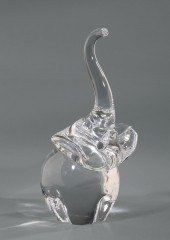 LARGE STEUBEN GLASS TRUMPETING