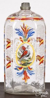 LARGE STIEGEL TYPE ENAMEL DECO