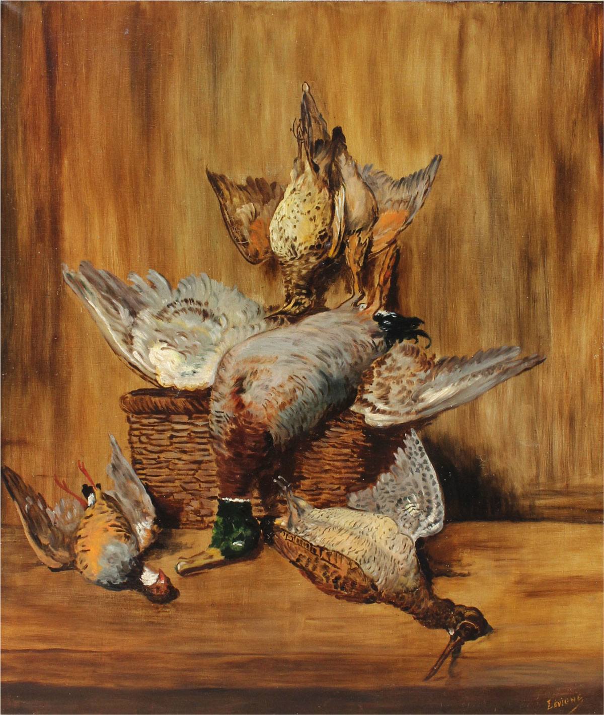 LARGE STILL LIFE PAINTING OF DEAD