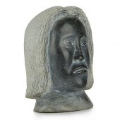 LARGE STONE CARVING WOMAN'S HE