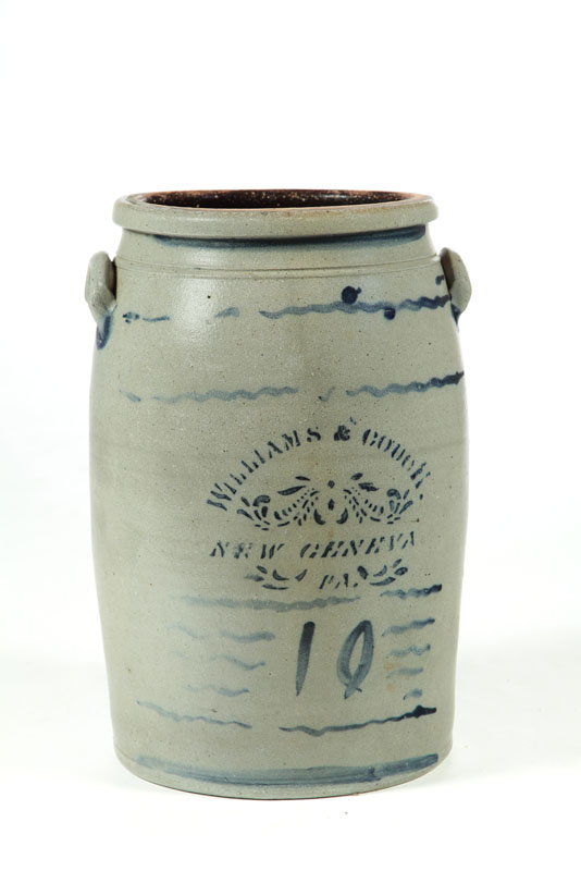 LARGE STONEWARE CROCK.  Western
