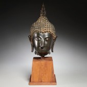 LARGE SUKHOTHAI BRONZE BUDDHA