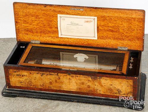 LARGE SWISS CYLINDER MUSIC BOXSwiss