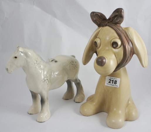 Large Sylvac Seated Comical Dog