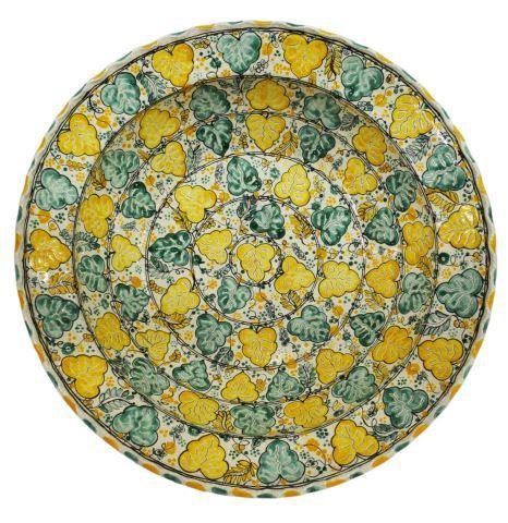 LARGE TALAVERA TIN-GLAZED