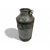 Large Tall Galvanised Milk Chu