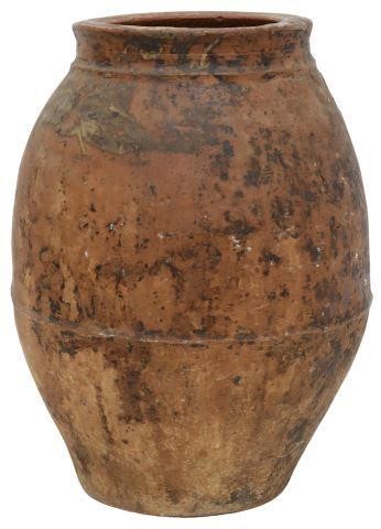 LARGE TERRACOTTA OLIVE JAR,