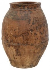 LARGE TERRACOTTA OLIVE JAR, 24