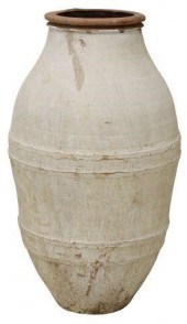 LARGE TERRACOTTA OLIVE JAR, 28