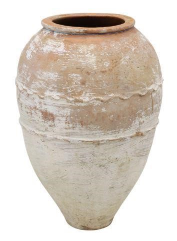 LARGE TERRACOTTA OLIVE JAR,