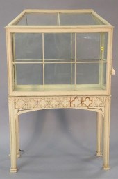 LARGE TERRARIUM, WHITE PAINTED