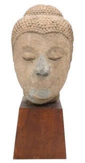 LARGE THAI CARVED SANDSTONE OR