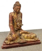 LARGE THAI PARCEL GILT WOOD SE