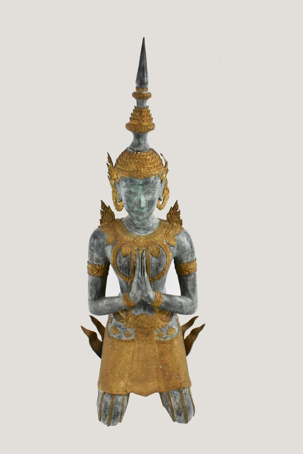 LARGE THAI PATINATED BRONZE