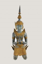 LARGE THAI PATINATED BRONZE KN