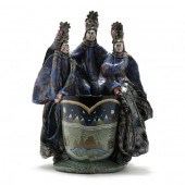 LARGE THREE FIGURE PLANTER, JA