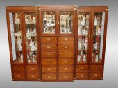 LARGE THREE SECTION CURIO CABI