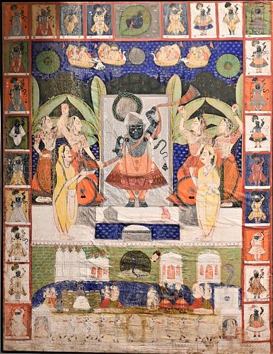 LARGE TIBETAN PAINTING ON SILK