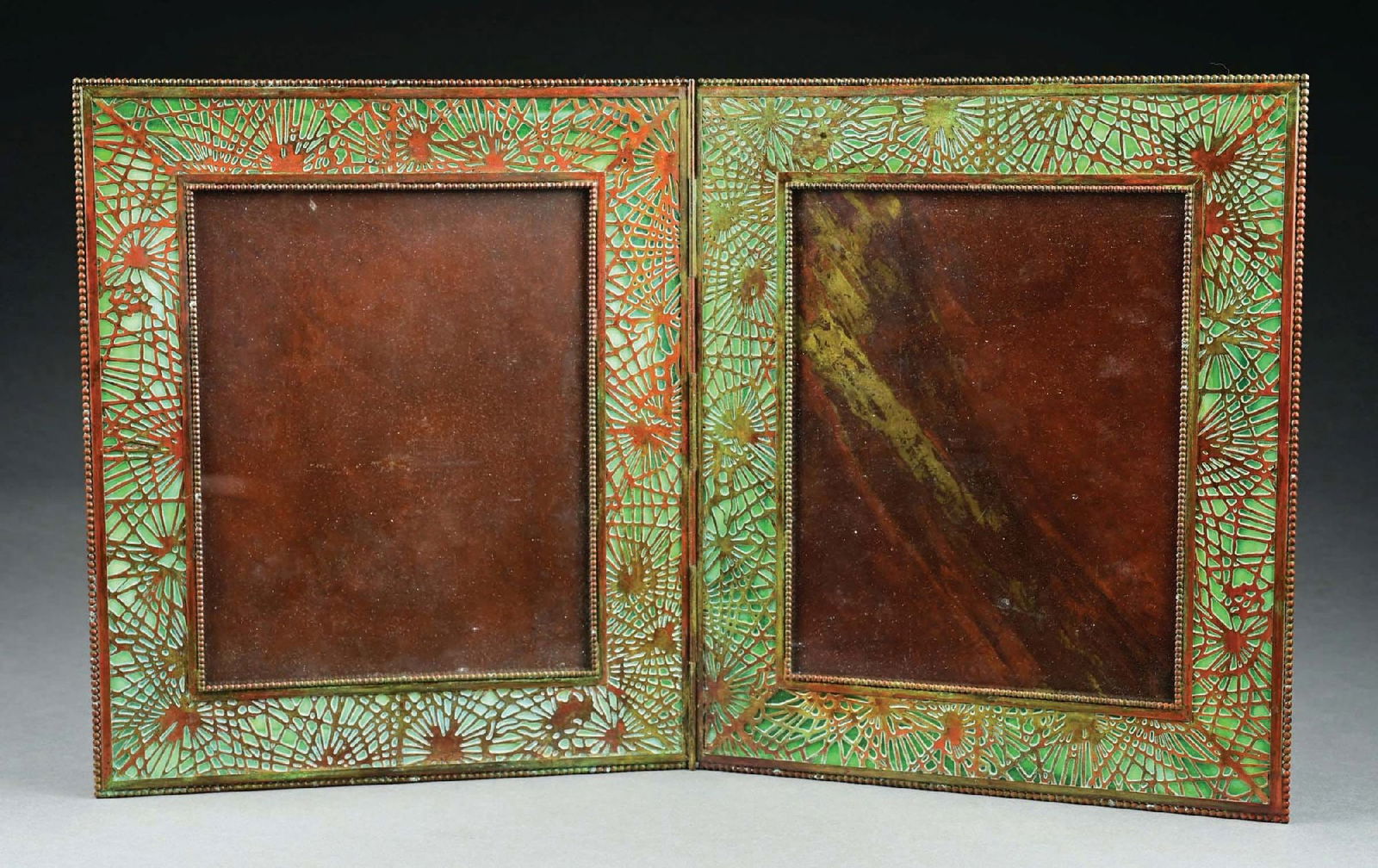 LARGE TIFFANY STUDIOS DOUBLE PINE