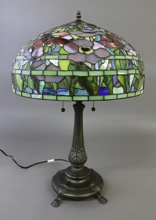 Large Tiffany style leaded shade