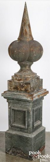 LARGE TIN ARCHITECTURAL FINIAL