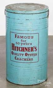 LARGE TIN HITCHNER'S OYSTER CR