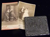 Large tin type three person fa
