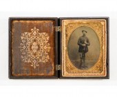 Large tintype of a Civil War U