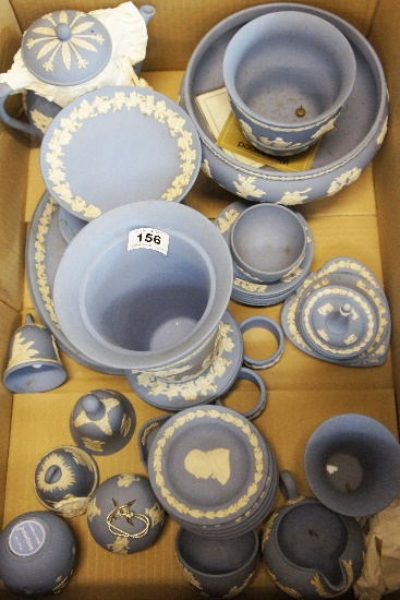 Large tray of Light Blue Jasperware