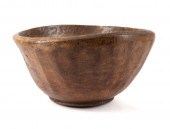 LARGE TREENWARE BURL BOWL, 18T