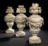 Large Trio of French Cast-Ston