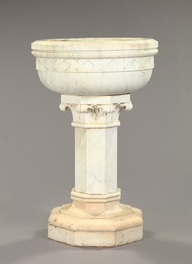 Large Turned and Carved White