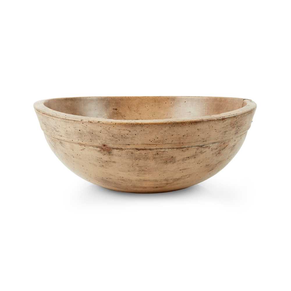 LARGE TURNED SYCAMORE DOUGH BOWL