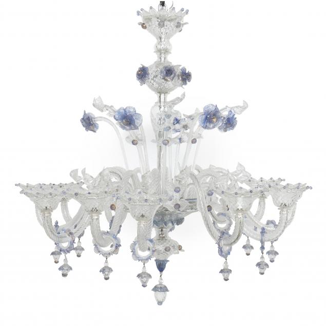 LARGE TWELVE LIGHT MURANO GLASS