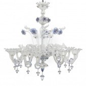 LARGE TWELVE LIGHT MURANO GLAS