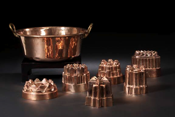 Large Two-Handled Copper Circular