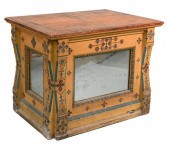LARGE UNUSUAL CARVED AND PAINT