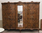 LARGE VENETIAN BURL WOOD ARMOI