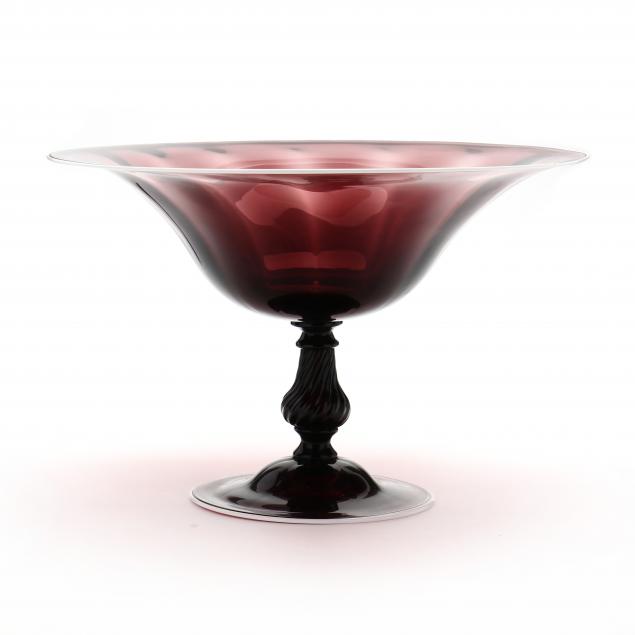 LARGE VENETIAN GLASS COMPOTE