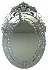 LARGE VENETIAN GLASS WALL MIRR